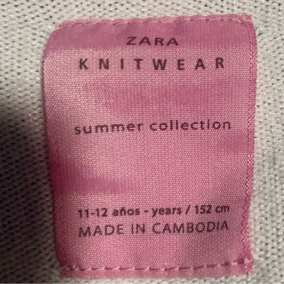 Zara Pink Knit Open Front Cardigan Sweater Size Small - Picture 7 of 8